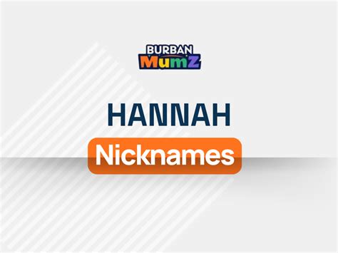 usernames for hannah|Nicknames for Hannah (Popular, Cute, Funny & Unique)